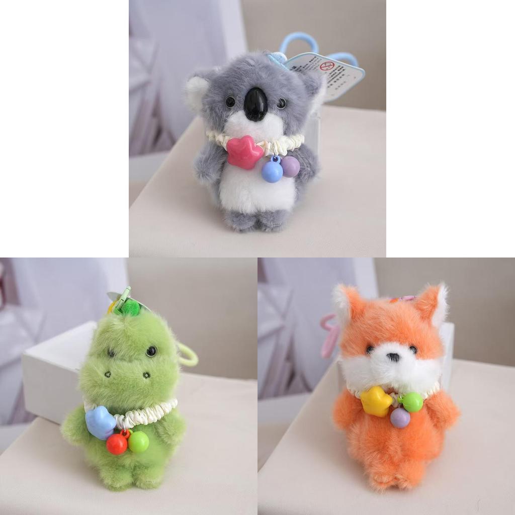Cute Animal Plush Keychain With Pp Cotton Filling For Bags And Travel Accessories