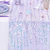 Mermaid Glitter Sequin Table Runner, Sparkly Tulle Tablecloth for Wedding Birthday Party Decoration