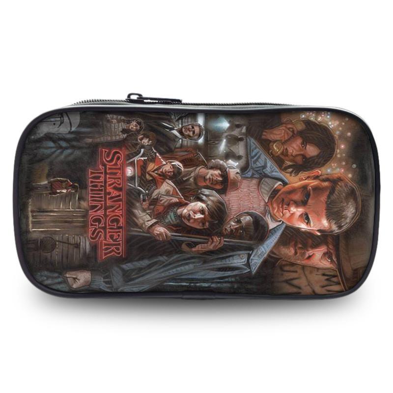Stranger Things Pencil Case With Nylon Material For Students And Kids