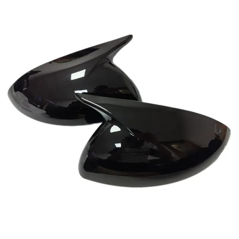 For Dacia Sandero -2024 Car Sticker Rearview Side Mirror Cover Wing Cap Exterior Door Rear View Case Trim Carbon Fiber Look