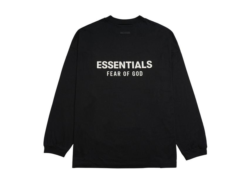 FEAR OF GOD Essentials Jersey Long Sleeve T-Shirt Black