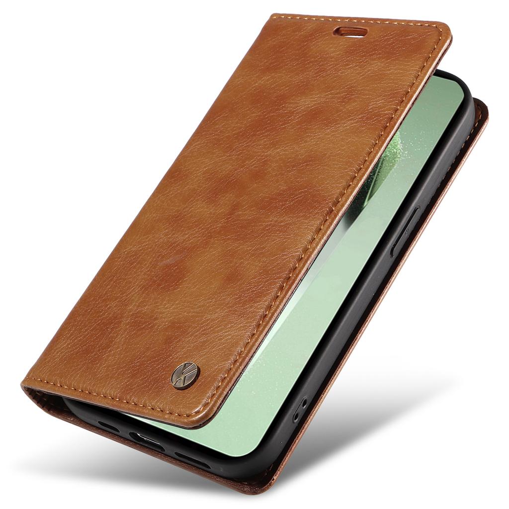 For Samsung Galaxy S24 FE Case Litchi Texture Leather Wallet Flip Phone Cover