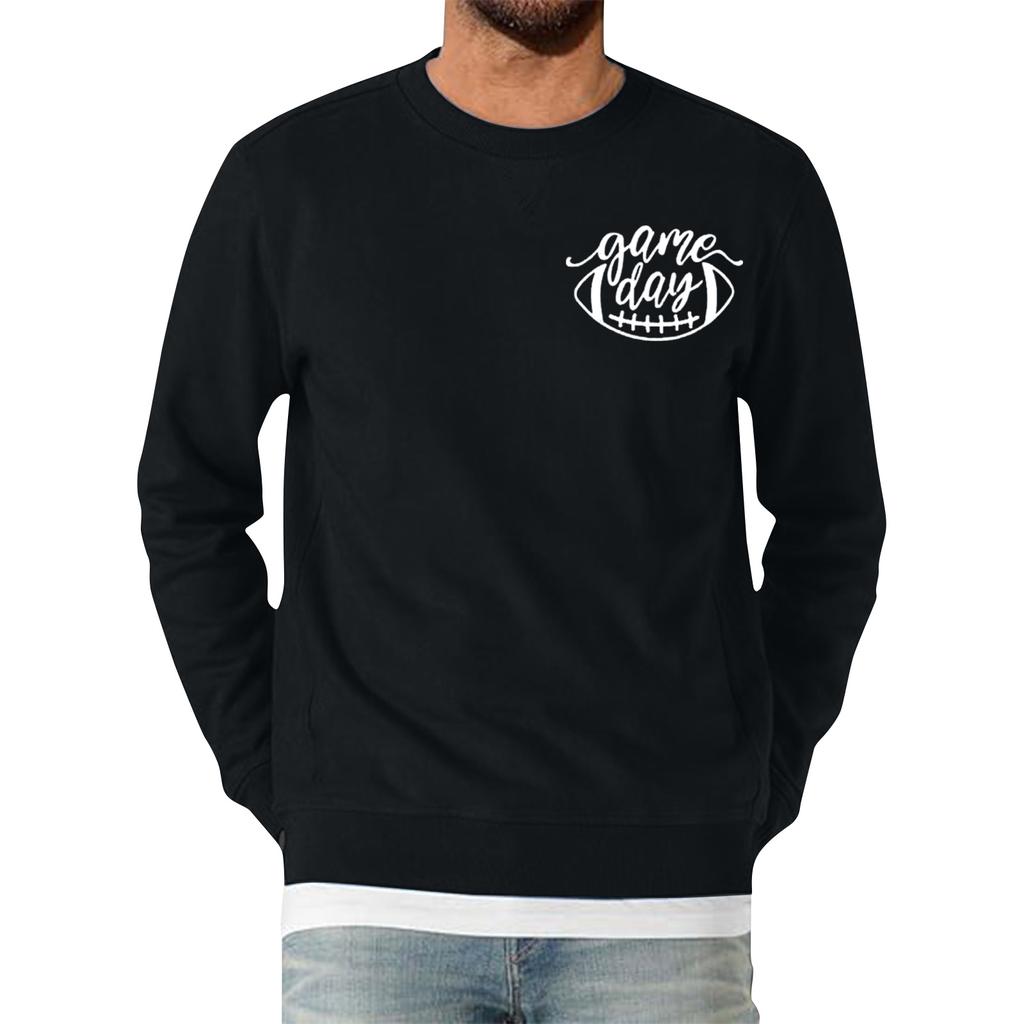 Men's Oversized Long Sleeve Crewneck Sweatshirt Casual Loose