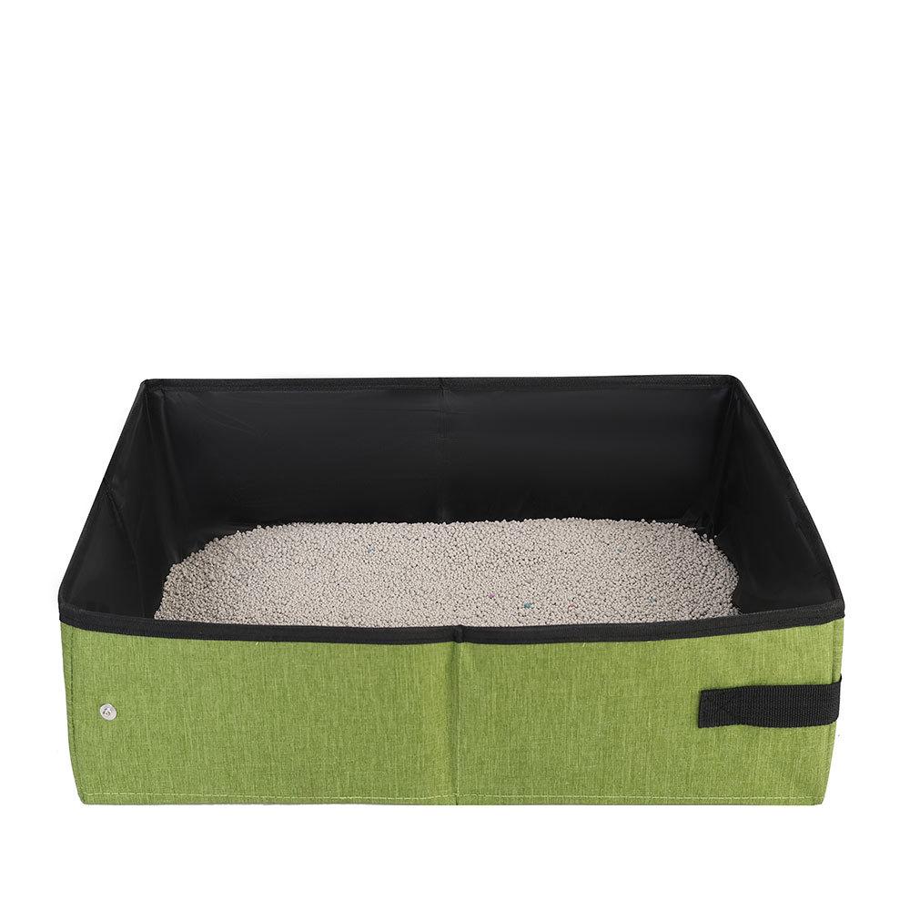 Foldable Cat Litter Box Made of Oxford Cloth, Portable Cat Toilet for Outdoor Use, Large Waterproof Cat Litter Box for Vehicles.
