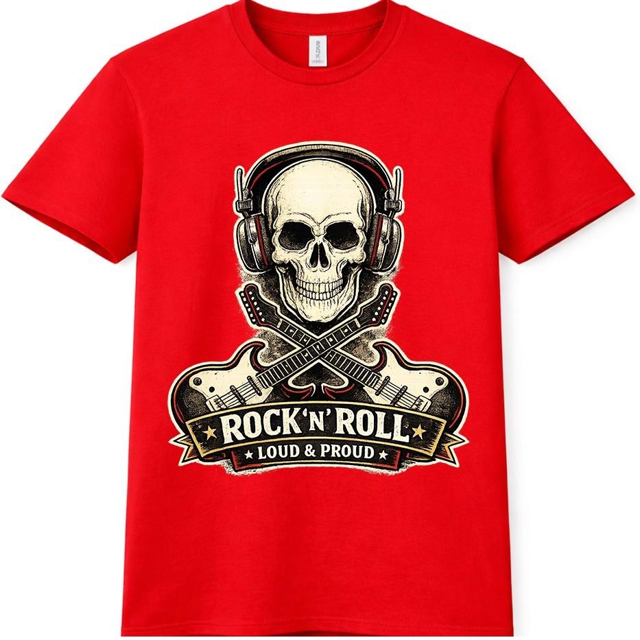 Skull Headphones TShirt Music DJ Rock Guitar Lover Gift Tattoo Graphic Tee S