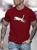 2025 T-shirt Summer New 100% Cotton Fashion Men's English Letter Print Pattern Casual Loose Street Fitness High Quality Top