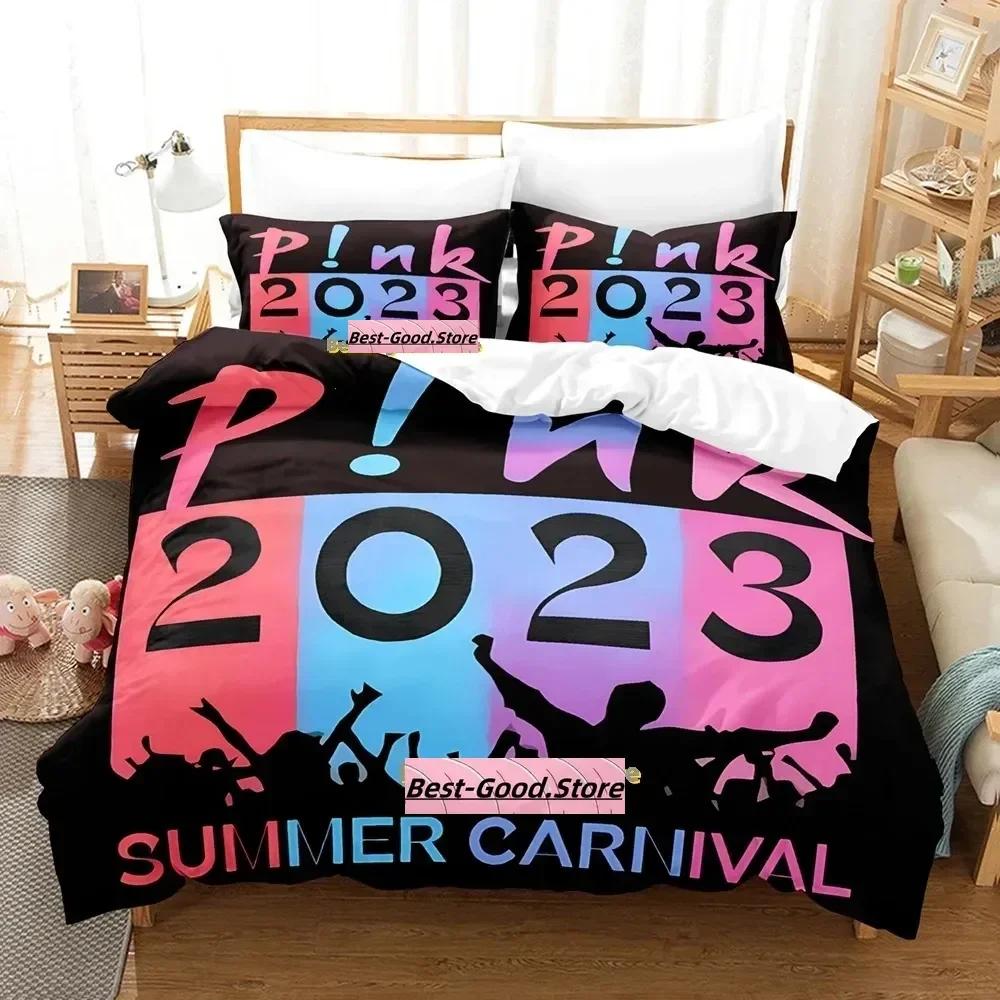Pink Singer Tour Bedding Set Single Twin Full Queen King Size Bed Set Adult Kid Bedroom Duvetcover Sets Anime Bed Sheet Set