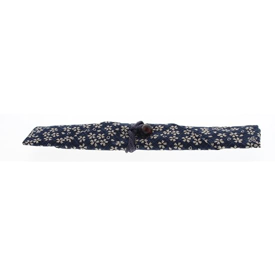 ISHIDA Chopstick Case, Washable, Cherry Blossom Pattern, Includes Inner Bag, Navy, Body Size: 31.0×2