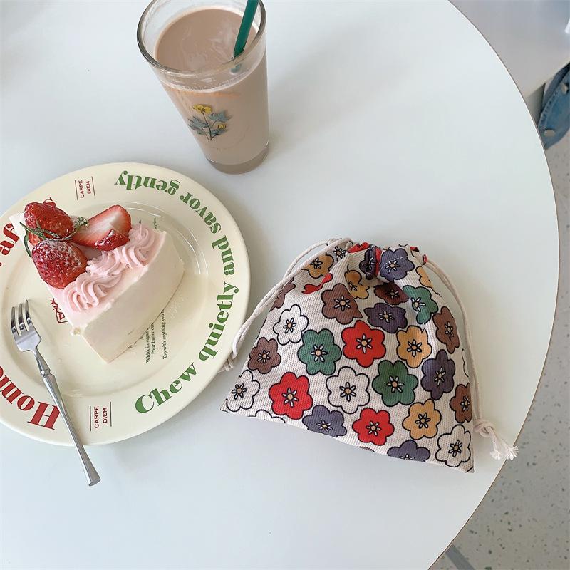 

Сумка для хранения Вельветовая со шнурком Маленький тканевый мешочек на шнурке для организации зелёный