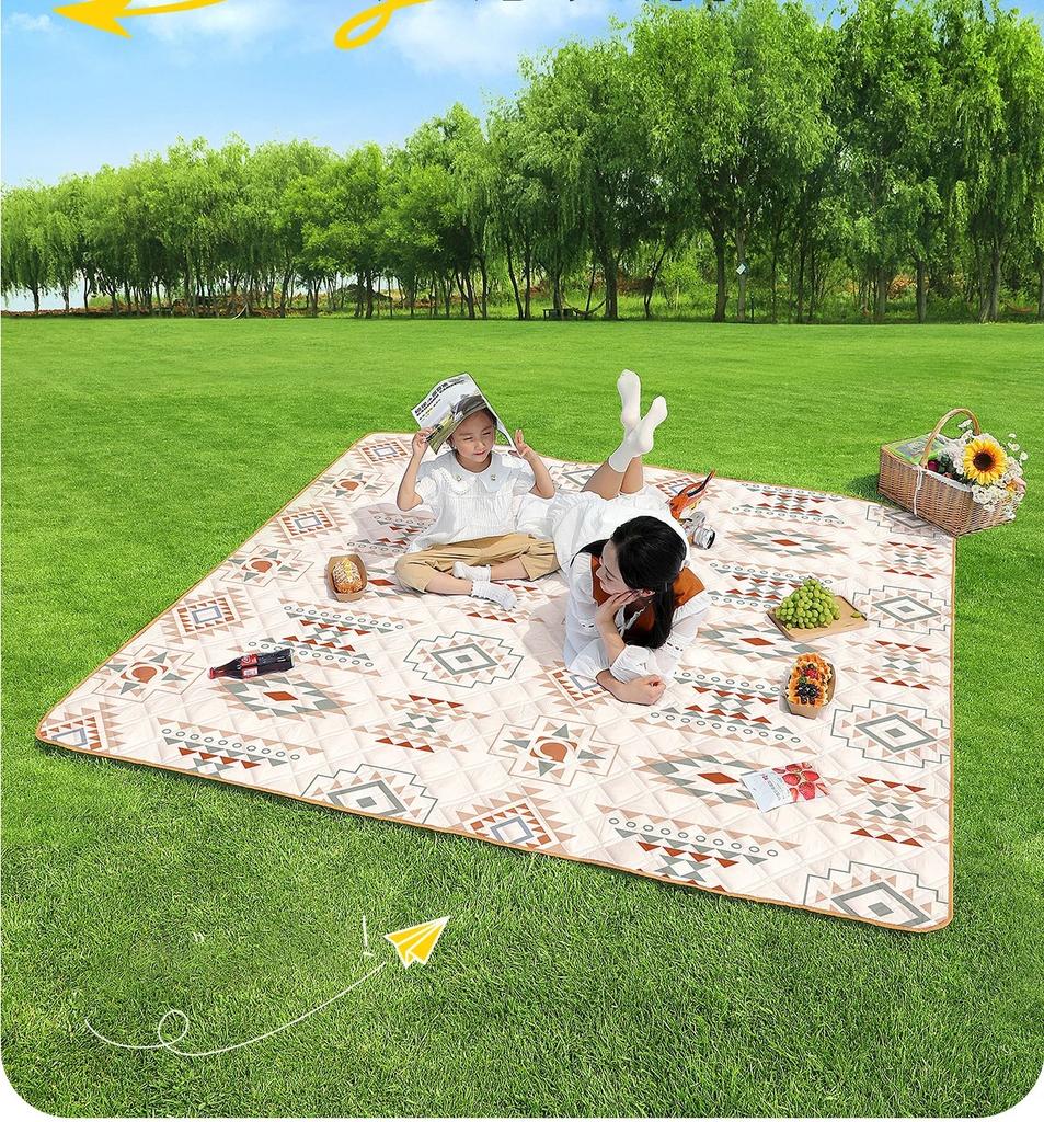 Outdoor Picnic Blanket, Foldable Blanket Checkered Picnic Mat, Waterproof Suitable for Beach, Camping, Lawn Park Accessories