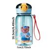 Straw Cup with Cartoon Leak-Proof Design, Portable Outdoor Drink Bottle, Cute Kids Water Bottle with Straw