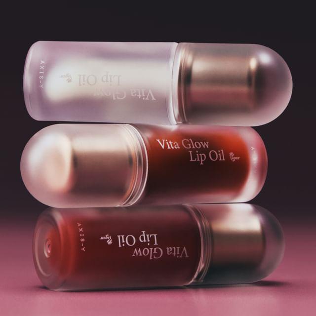 AXIS - Y - Vita Glow Lip Oil - 3 Colors Cozy Fig