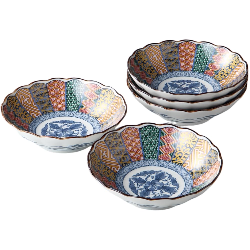 

Средняя миска Ш17 x Г17 x В5см Соменисики Сёдзуй Набор мисок для тушеных блюд Фарфор Мино Яки Сделано в Японии Але-нет