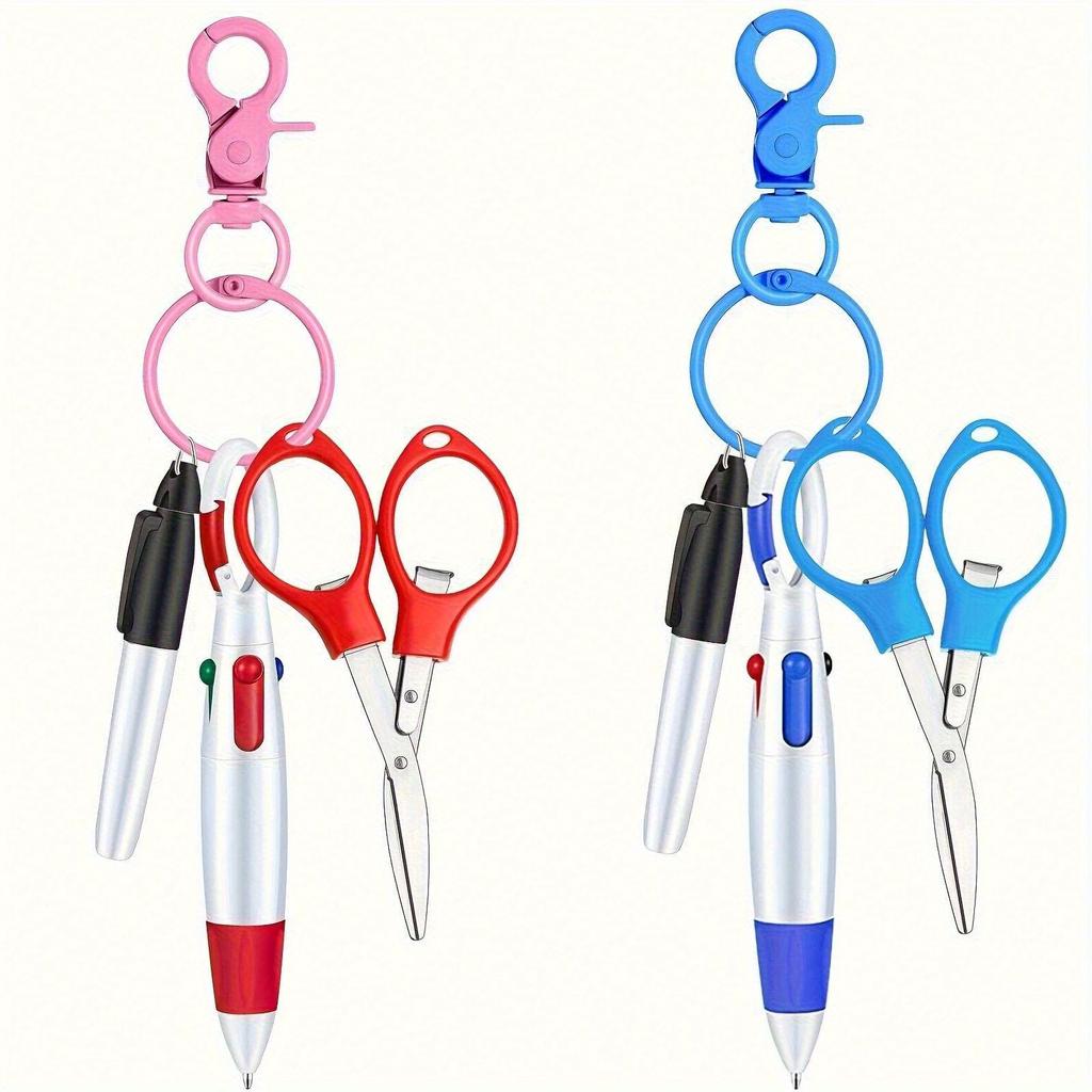 Mini Textmarker Krankenschwesternstifte für Ausweisrolle Stift enthalten 1 Textmarker mit Spitze, 1 Permanentmarker und 1 Kugelschreiber mit Einzug mit 1 Krankenschwester-Schlüsselanhänger