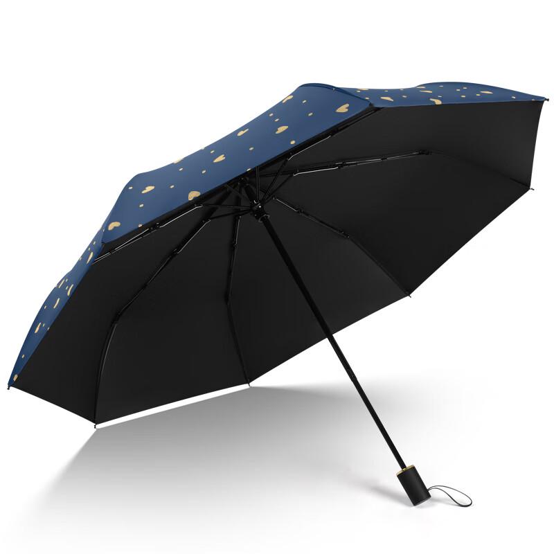 MAYDU Heart Pattern Three-Fold UV Umbrella
