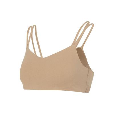 Dri-Fit Sport-BH mit geringer Intensität und einfarbigem Logo Damen Unterwäsche Khaki DO6609-247