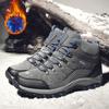 Men Winter Plush Ankle Boots Women Waterproof Plush Snow Boot Men Hiking Shoes Outdoor Sneakers Couple Climbing Trekking Boots
