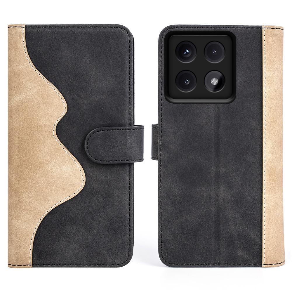 For Xiaomi 14T Pro Wallet Case Leather Phone Cover Splicing Color