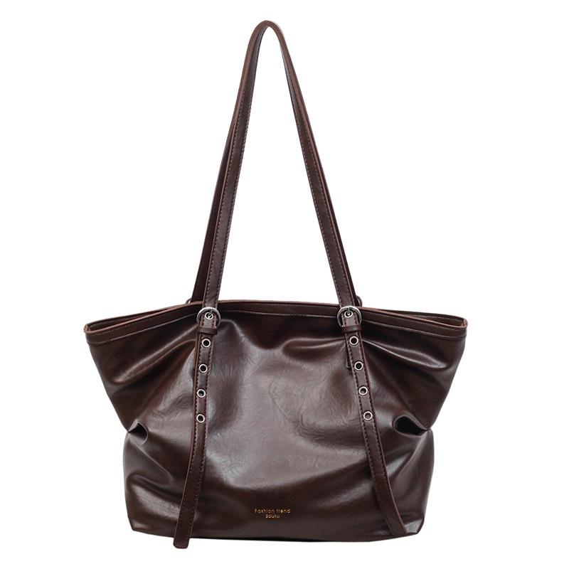 Leather Tote Bag with Adjustable Straps Large Capacity Everyday Fashion Shoulder Bag