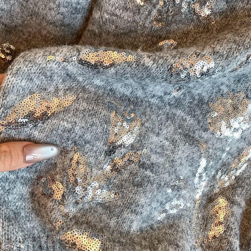 Wool Sweater for Women Autumn Winter Thickened Pullover Warm Knitted Stretchy Long Sleeve Oversize Jumper Tops