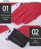 Women's Extra Long Black Touchscreen Leather Gloves - Warm Lined, Over-the-Elbow, Autumn/Winter