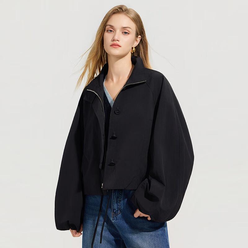 

Женская ретро куртка свободного кроя с длинным рукавом M