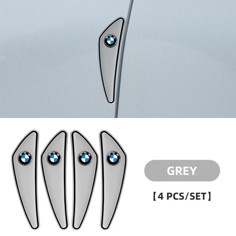 

4pcs Car Rubber Bumper Stickers Auto Door Edge Protection Car Decoration for BMW E46 E60 E39 F25 F35 F20 X1 X2 X3 X4 X5 X6 X7 gray-4pcs