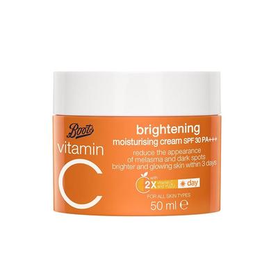 Boots Vitamin C Brightening Moisturizing Cream Spf30 Pa+++ 50 מ"ל.