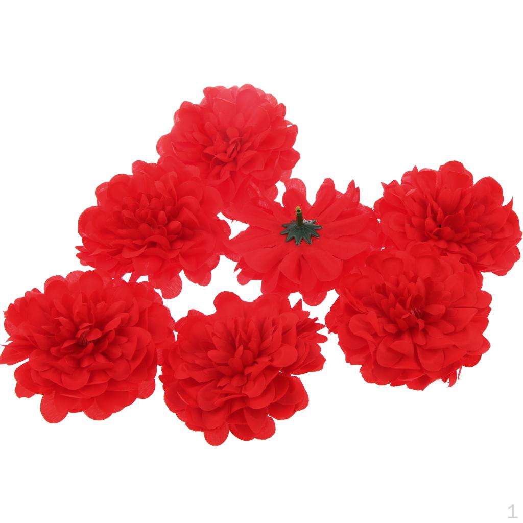 

20Pcs Artificial Silk Blossom Flower Heads Home Wedding Party Decor Red