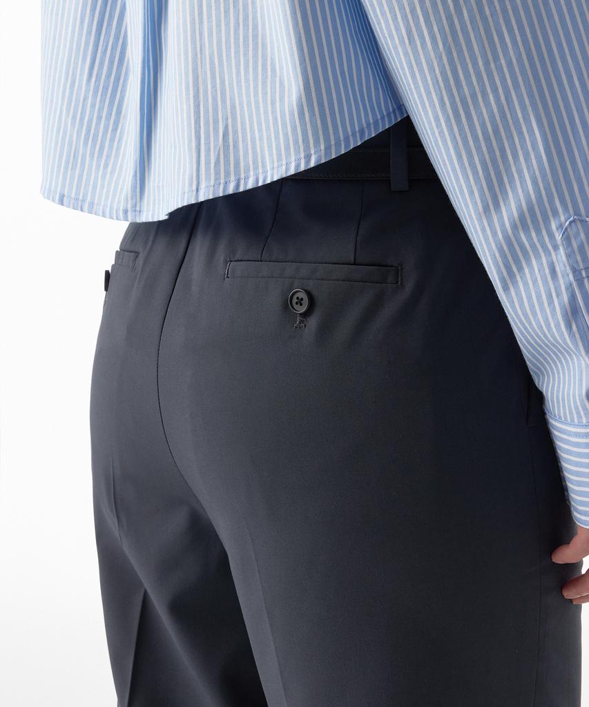 MUSINSA STANDARD WOMAN [Cooltandard] Women'S Straight Hidden Banding Slacks [Iron Gray]