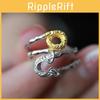 Elegant Vintage Damask Pattern Copper Ring For Women Adjustable Size Fashion Accessory