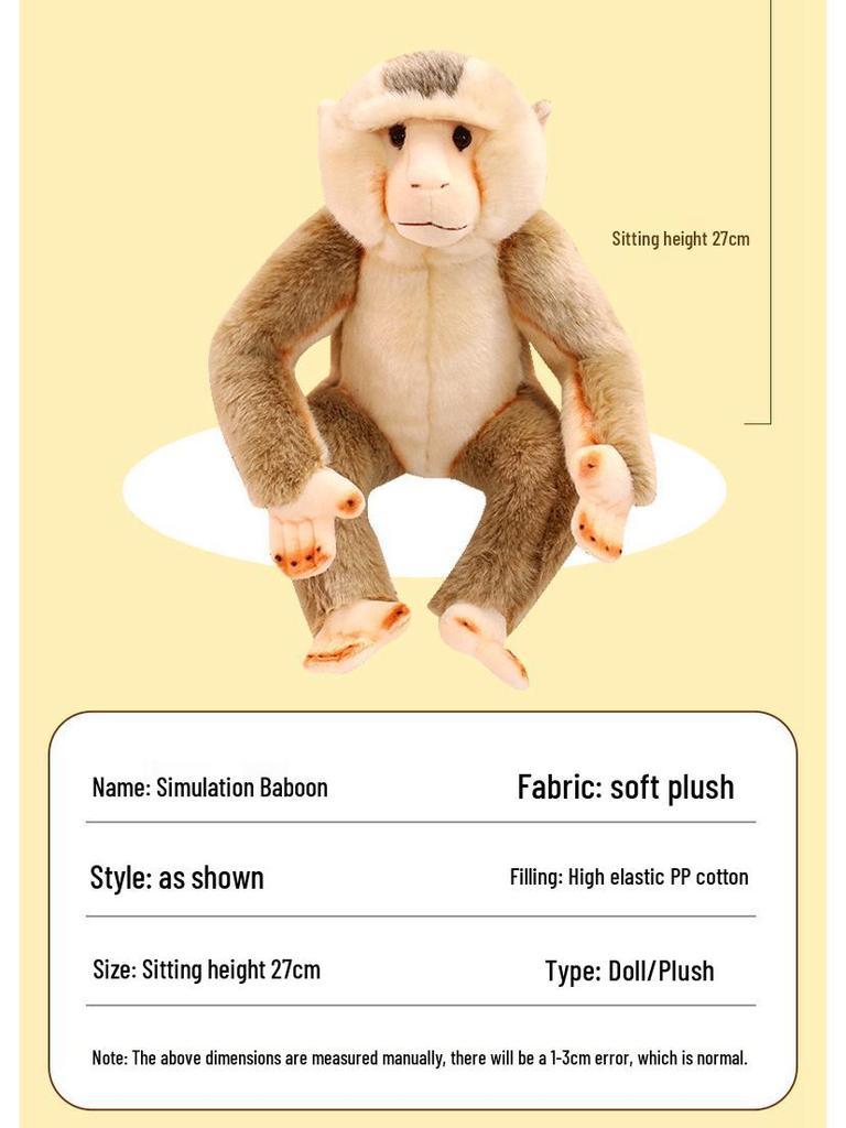 Süßes Orang-Utan Plüschtier - Affenpuppe Bürodekoration & Zoo Souvenir Geschenk