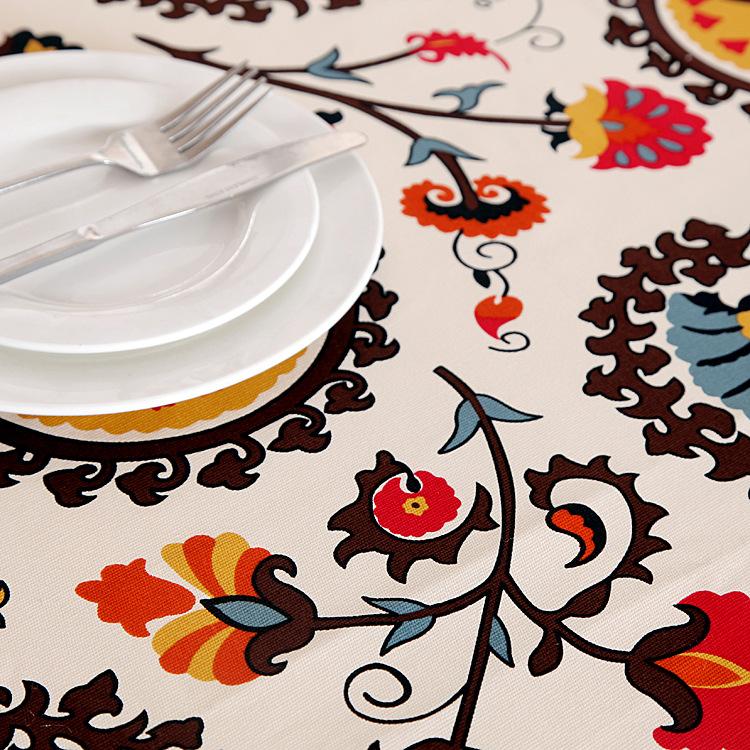 Mingzu Cotton Thickened Canvas Sunflower Coffee Table Tablecloth Dining Table Cloth