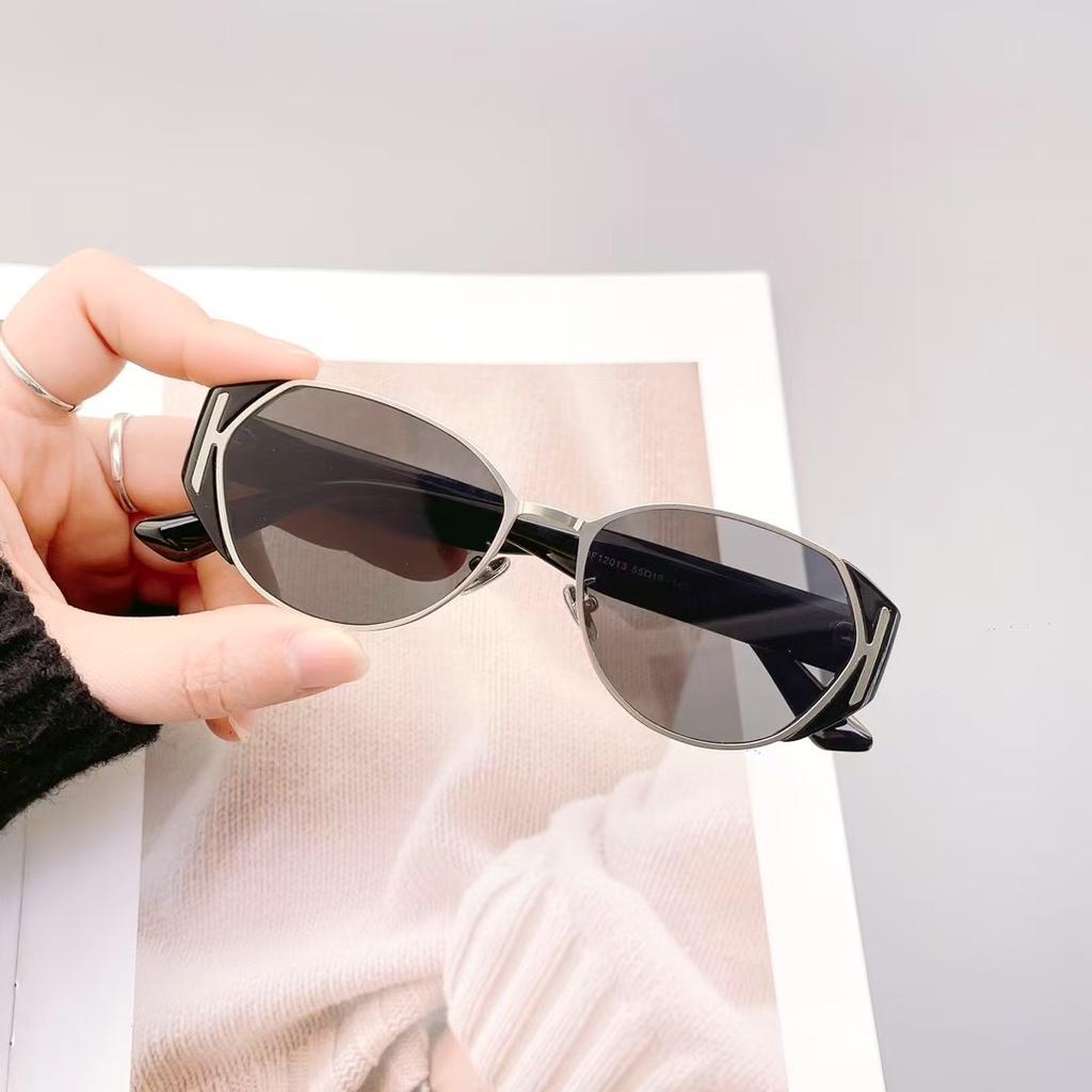 Cat Eye Sunglasses For Women With Advanced Sense And Thin Old Money Style Small Ice Cube Round Frame Uv Protection Sunglasses