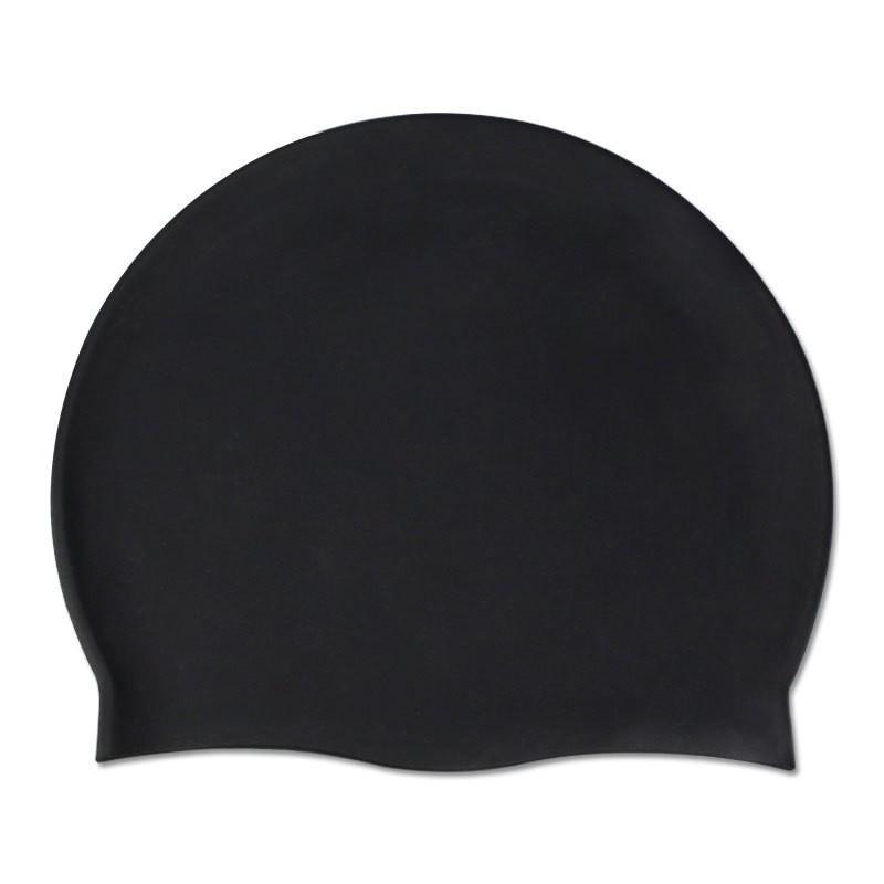 Adult & Children's Silicone Swim Cap - Unisex, Solid Color, Plus Size, Customizable with Logo