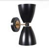 Mid Century Modern Diabolo Wall Sconce Handmade Black & Brass Double Cone Wall Light Fixture Bedroom Hallway Living Room Lighting Gift Idea