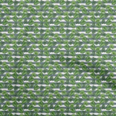 Cotton Flex Green Fabric Leaf With Stripes Sewing Craft Projects Fabric Prints By Yard 40 Inch