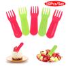 10pc Fruit Fork Mini Cartoon Children Cutlery Snack Cake Dessert Food Fruit Pick Toothpick Bento Lunches Party Decor