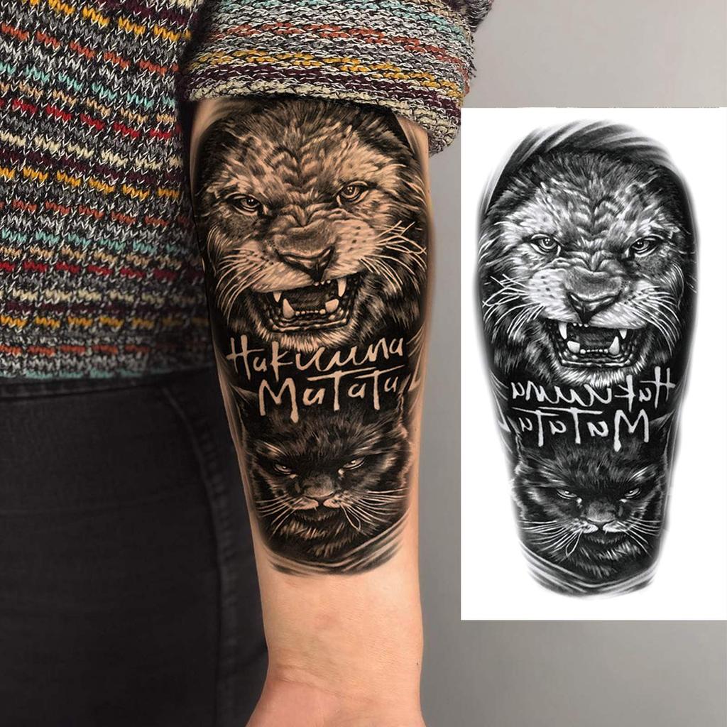 1 Sheet Full Arm Temporary Tattoos For Women Adults Men Spartan Warrior Realistic Fake Knight God Zeus Tattoo Sticker Fashion