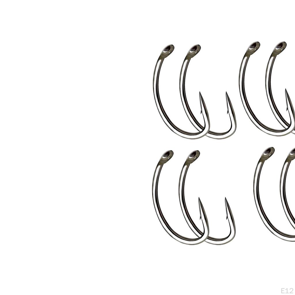 100 ks Háčků s protihrotem a zahnutým hrotem pro suché muškaření, vybavení, sladkovodní a mořská výbava