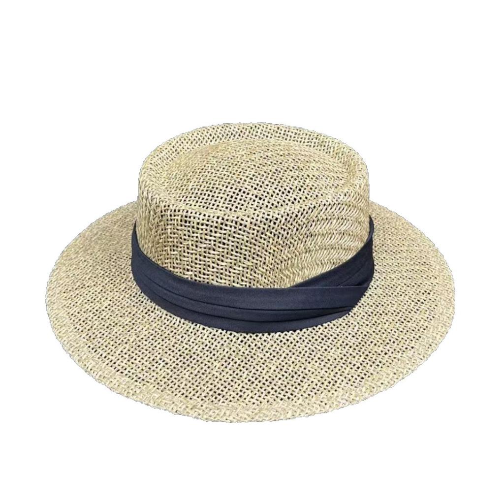 Big head circumference ins straw hat Internet celebrity top hat children European and American fashion travel vacation sunscreen hollow sun hat