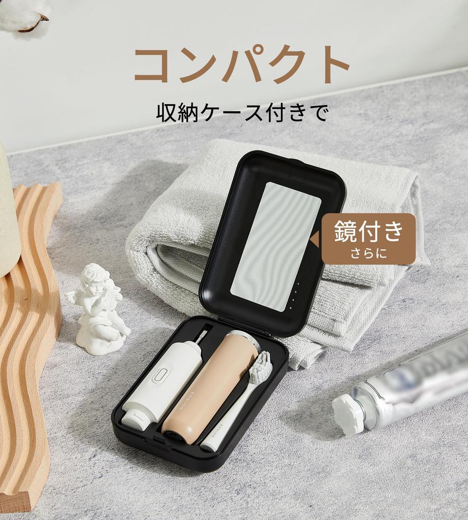 Epeios Sonic Electric Carrying Replacement Brush Perfect for GO Toothbrush, Portable, Case, Heads, 60-Day Use, Type-C Rechargeable, Travel, Gift,