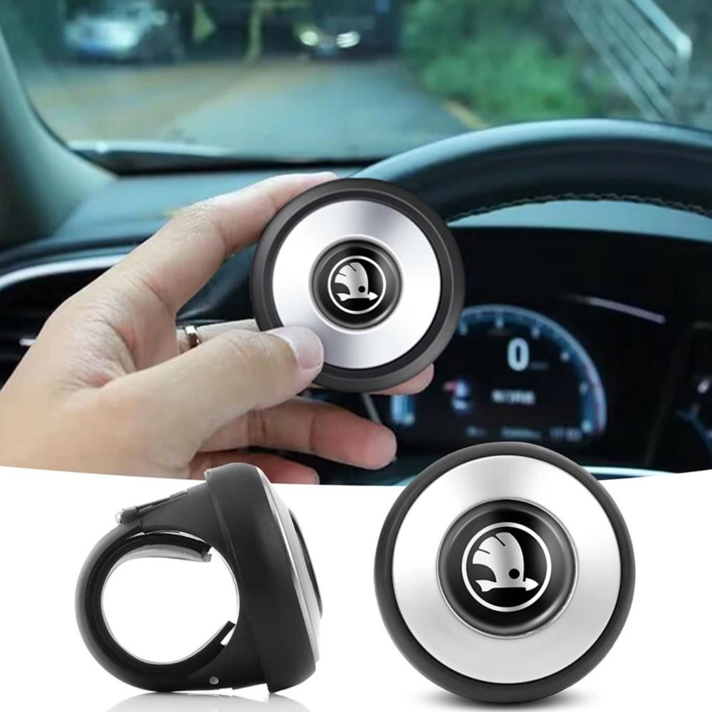 YMK5  Car Steering Wheel Booster Ball Spinner Knob Bearing Power Handle Rotating Interior Accessories For Skoda Kodiaq Octavia MK3 MK2