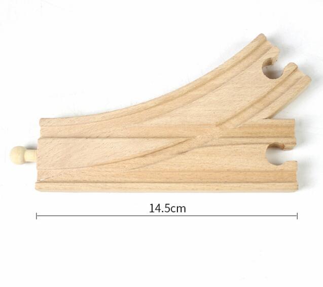 Wooden Railway Track Accessories Beech Wood Train Track Parts Compatible with Thomas and Major Brands Toys