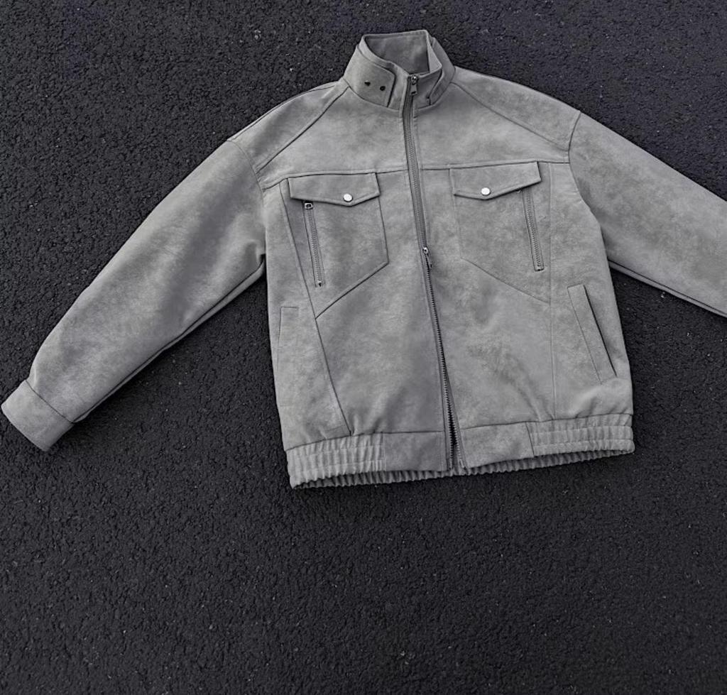 Men's PU Leather Jacket - High-End Retro Stand-Up Collar for Spring & Autumn