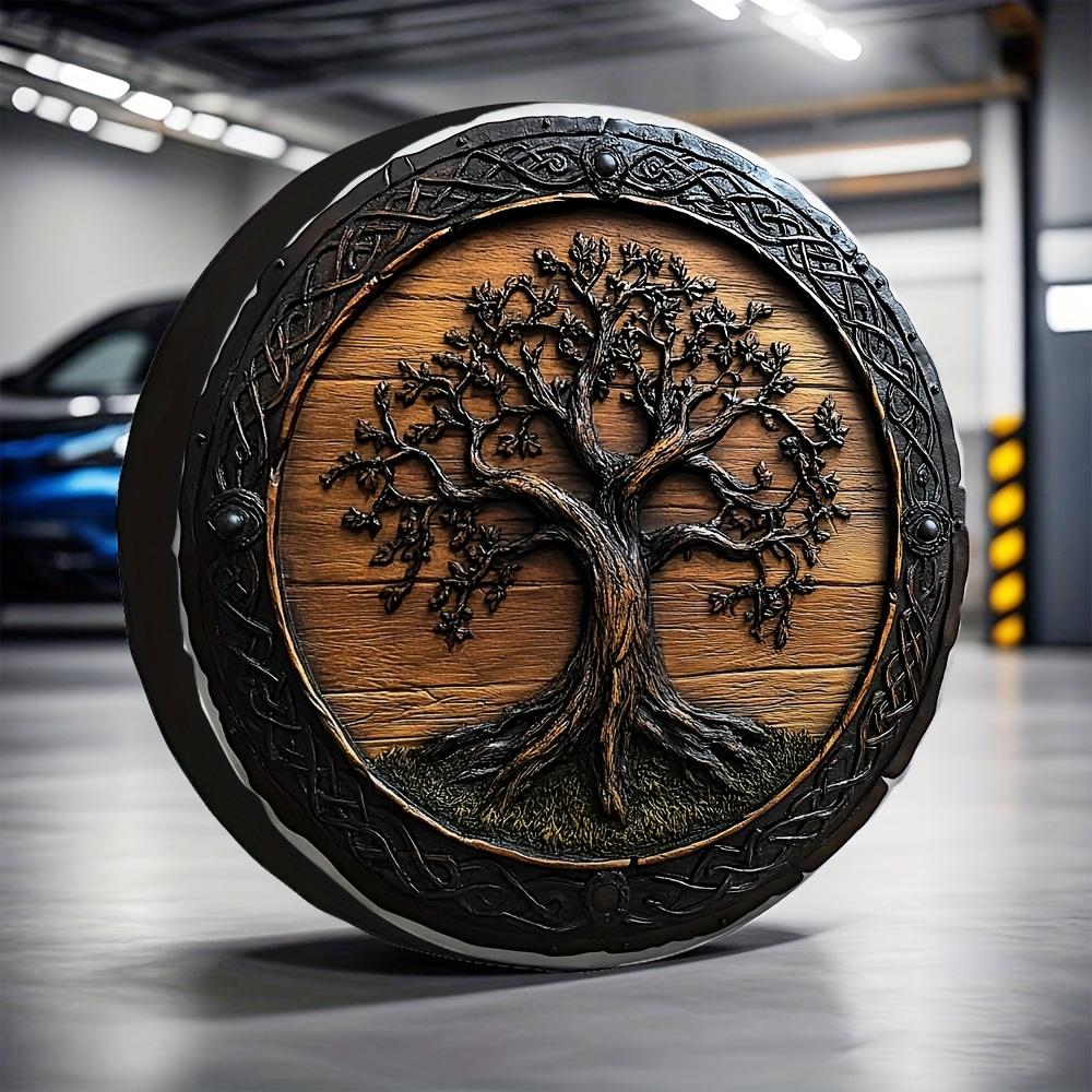 Tree of Life Tire Cover Polyester Spare Wheel Cover Celtic Knot Viking Outdoor Accessory