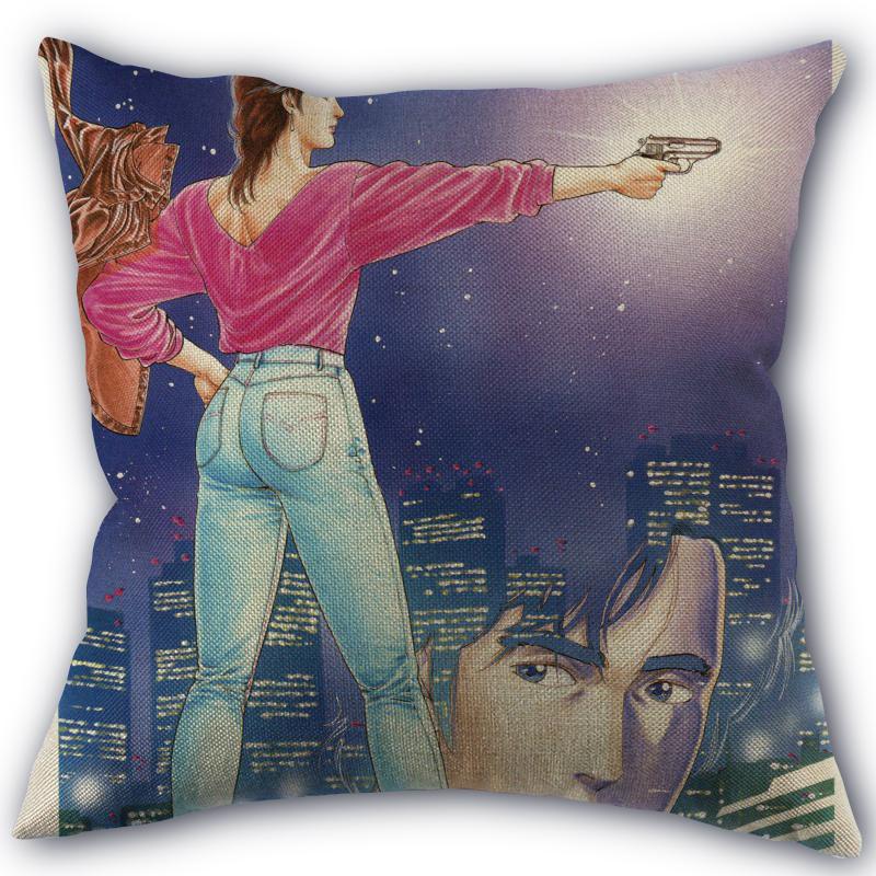 Custom Pillowcase City Hunter High Quality Home Textile Cotton Pillow Cover Wedding Decorative Pillow Cover Square 45X45cm 01-11