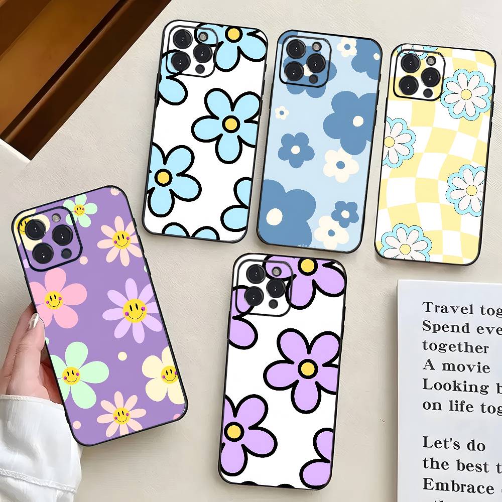 Flower Art For Iphone 17 Air 16 Pro Max 15 14 13 Full Cover Anti-Shock MagSafe Cover