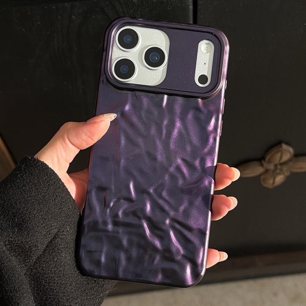 Colorful Purple Tin Paper Phone Case for iphone 17 16 15 14 13 11 12 Pro Max X XS Max XR Shockproof Soft Back Cover