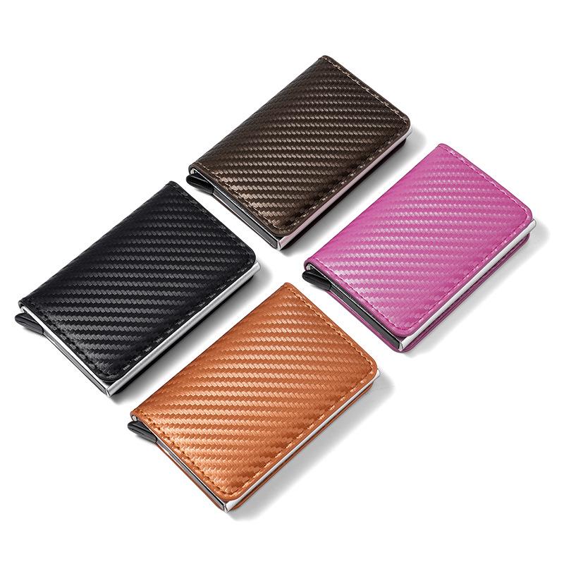 Automatisches Pop-up-Kartenetui aus Kohlefaser mit RFID-Blockierung